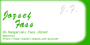 jozsef fass business card